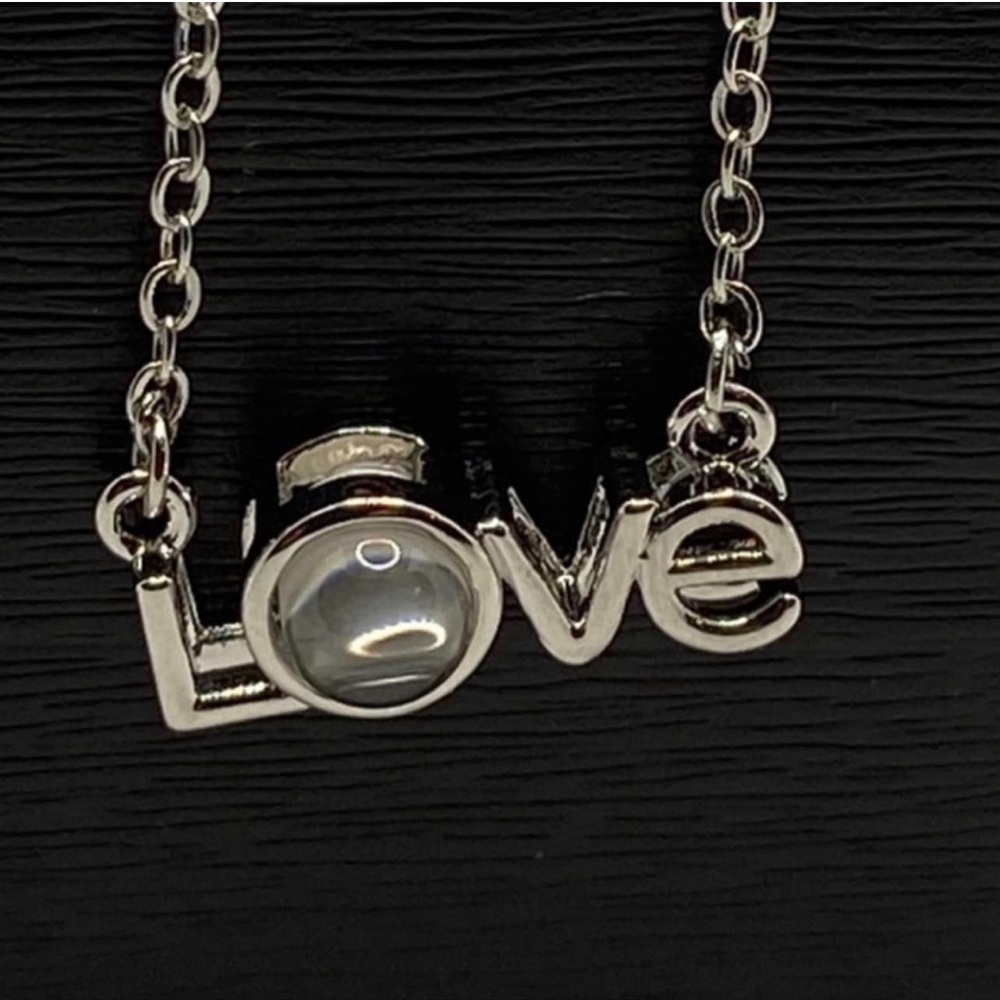 28” 100 Love Languages Silver Necklace with Love Pendant